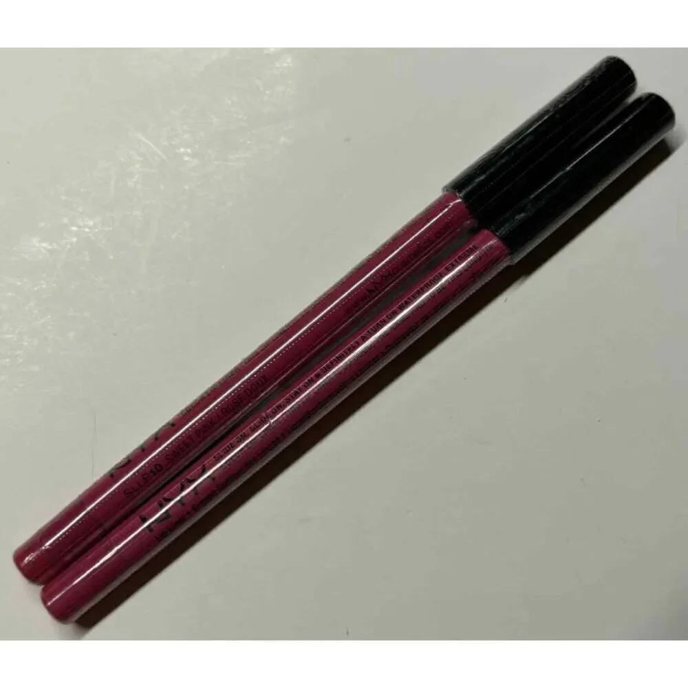NYX Slide On Glide On Stay On Waterproof Lip Liner SLLP10 Sweet Pink Lot of 2